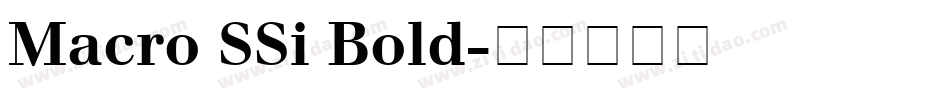 Macro SSi Bold字体转换